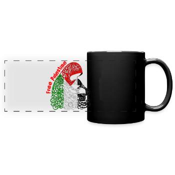 Free Palestine - Full Colour Panoramic Mug - black - Front