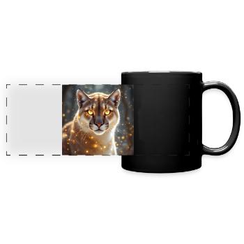 Animal Totem Cougar - Mug panoramique uni - noir - Devant