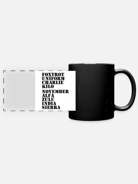 Gegen Nazis - Panorama-Tasse farbig - Schwarz