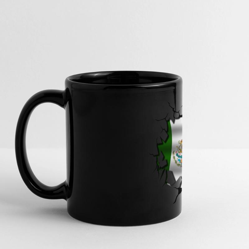 Drapeau du Mexique - Mexique - Drapeau Broken Design Mug panoramique uni