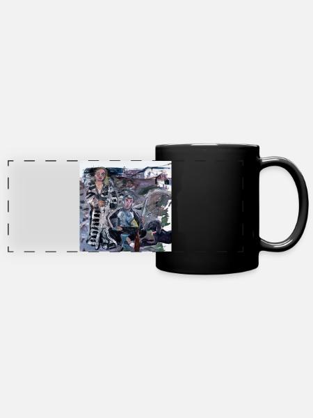 Couple - Panorama-Tasse farbig - Schwarz