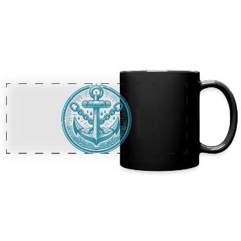 Seafarer Anchor Design for Clothing - Full Colour Panoramic Mug - black - Front