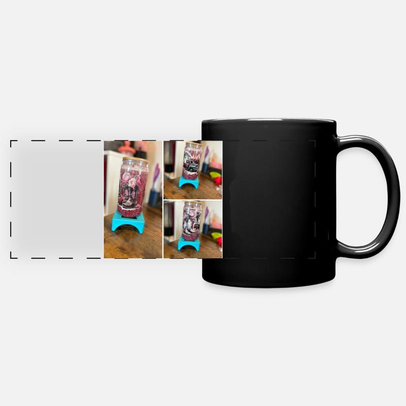 Glitter Mug - Full Colour Panoramic Mug - black