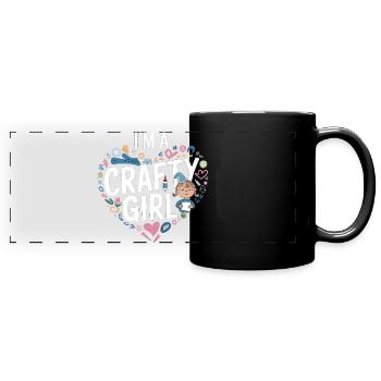 Crafty Girl Heart Workshop - Panorama-Tasse farbig - Schwarz - Vorne