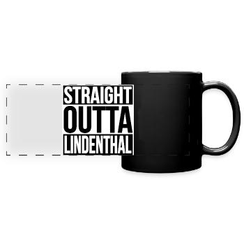STRAIGHT OUTTA LINDENTHAL - Full Colour Panoramic Mug - black - Front