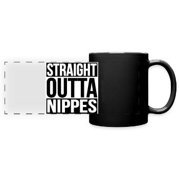 STRAIGHT OUTTA NIPPES - KÖLN - Panorama-Tasse farbig - Schwarz - Vorne