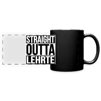 STRAIGHT OUTTA LEHRTE - Full Colour Panoramic Mug - black - Front