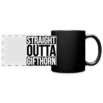 STRAIGHT OUTTA GIFTHORN - Full Colour Panoramic Mug - black - Front
