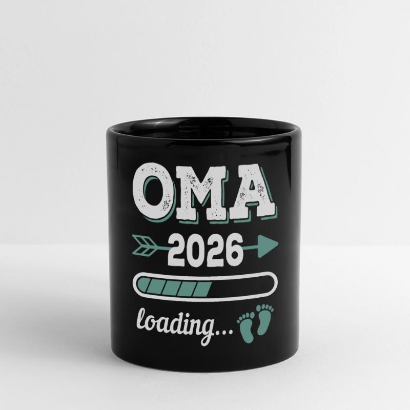 Oma 2026 Loading Werdende Großmutter Geschenkidee Panorama-Tasse farbig