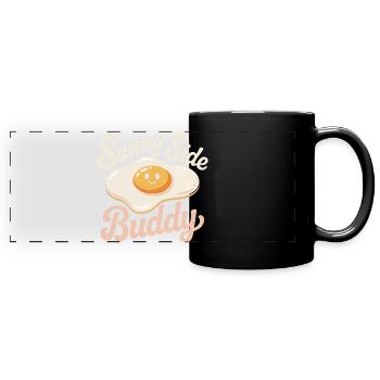 fried egg - Full Colour Panoramic Mug - black - Front