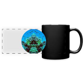 Waserwesen im Rote - Panorama-Tasse farbig - Schwarz - Vorne