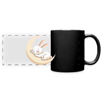 Mondhäschen Traum - Panorama-Tasse farbig - Schwarz - Vorne