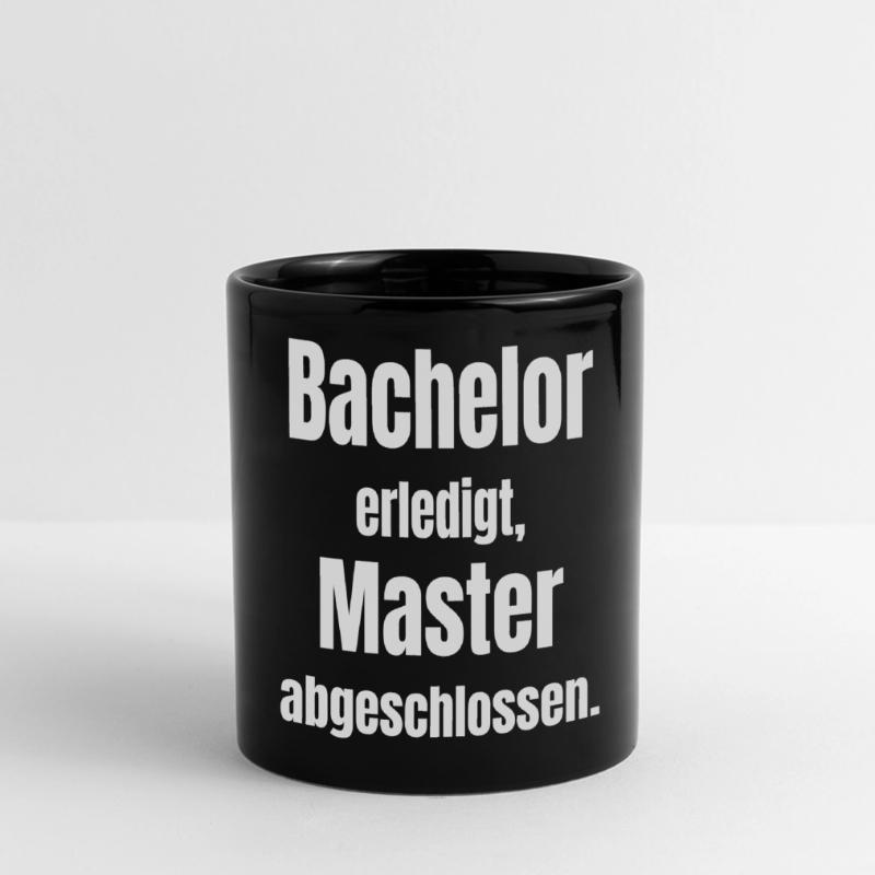 Bachelor oder Master Abschluss Panorama-Tasse farbig