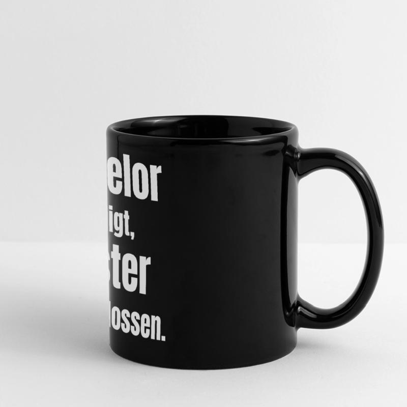 Bachelor oder Master Abschluss Panorama-Tasse farbig