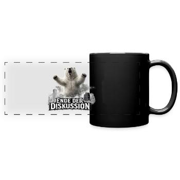 End of discussion Bear - Full Colour Panoramic Mug - black - Front