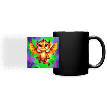 dragon - Full Colour Panoramic Mug - black - Front