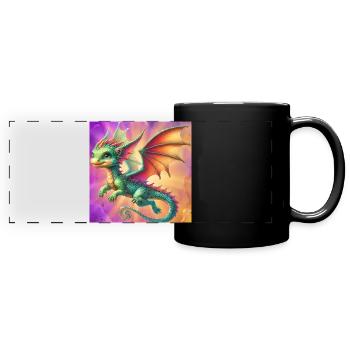 dragon - Full Colour Panoramic Mug - black - Front