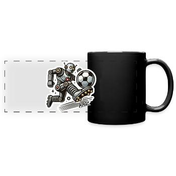 Robo Striker Soccer Bot - Mug panoramique uni - noir - Devant