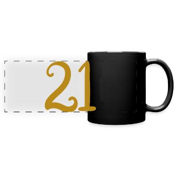 21 - Full Colour Panoramic Mug - black - Front