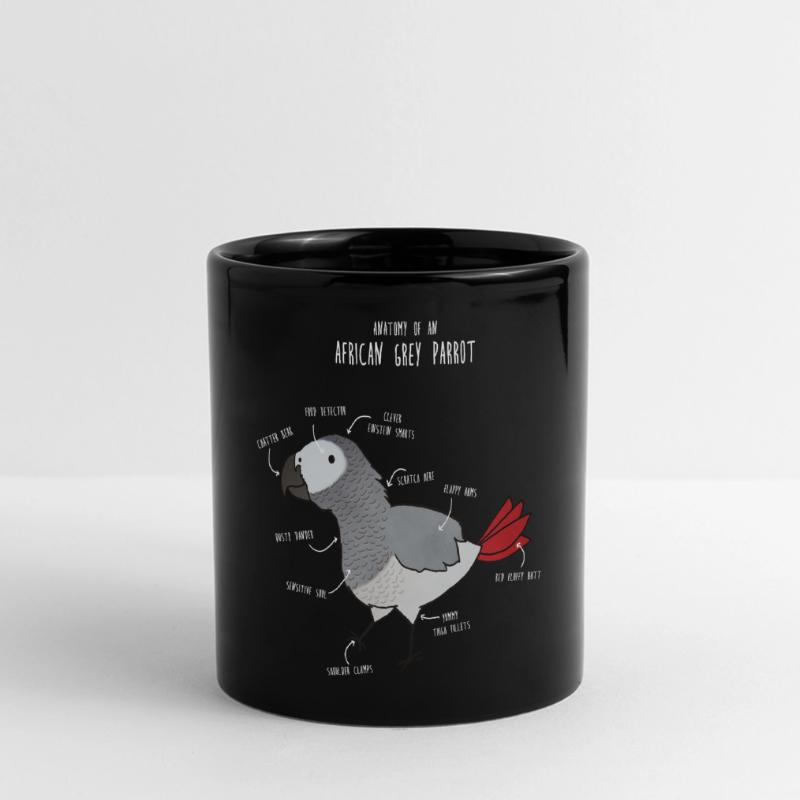Anatomie der Kugelpython Panorama-Tasse farbig