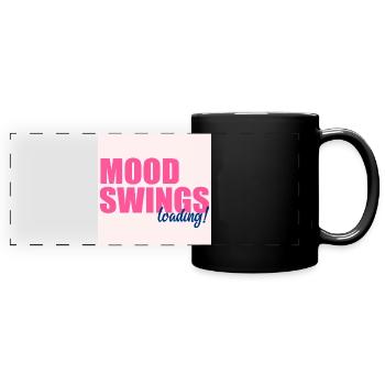 Stimmungsschwankungen lädt - Panorama-Tasse farbig - Schwarz - Vorne