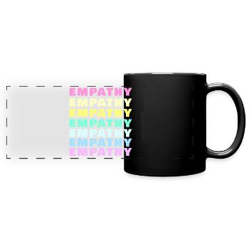 Empathy Rainbow Pastel Optics - Full Colour Panoramic Mug - black - Front