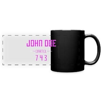 Pink cartel 743 - Mug panoramique uni - noir - Devant