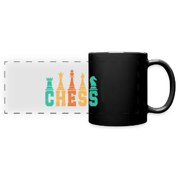 Chess Player Geschenk Schach Sport Schachmeister - Panorama-Tasse farbig - Schwarz - Vorne