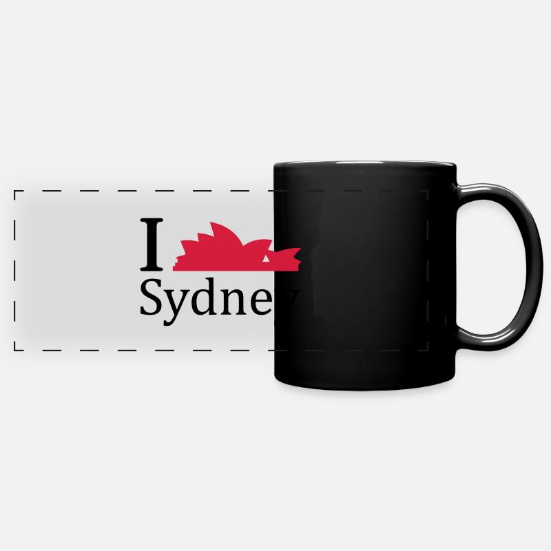 I love Sydney - Full Colour Panoramic Mug - black