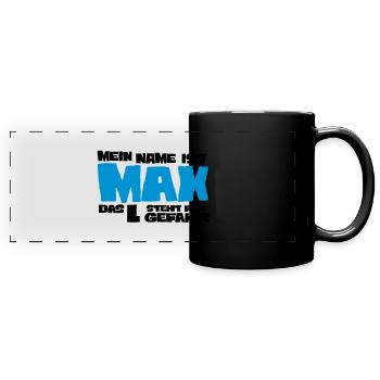 max - Full Colour Panoramic Mug - black - Front