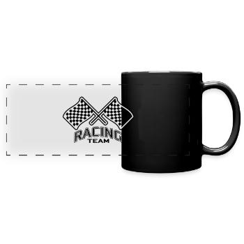 racing_team__f2 - Panorama-Tasse farbig - Schwarz - Vorne