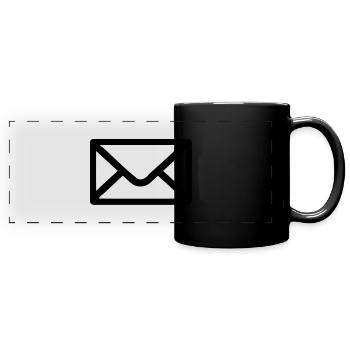 Brief Umschlag - Panorama-Tasse farbig - Schwarz - Vorne
