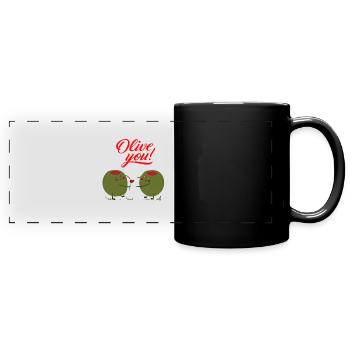 Olive you - Full Colour Panoramic Mug - black - Front