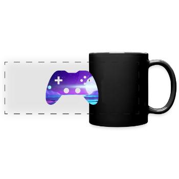 controller - Panorama-Tasse farbig - Schwarz - Vorne