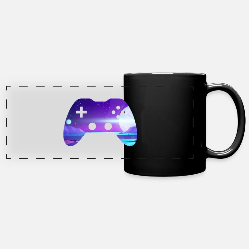 controller - Panorama-Tasse farbig - Schwarz