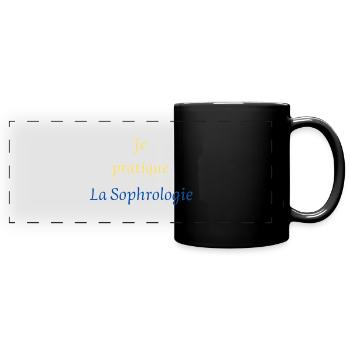 Je pratique La sophrologie - Mug panoramique uni - noir - Devant