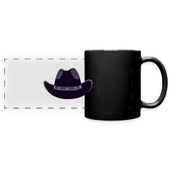 cowboy hat - Full Colour Panoramic Mug - black - Front
