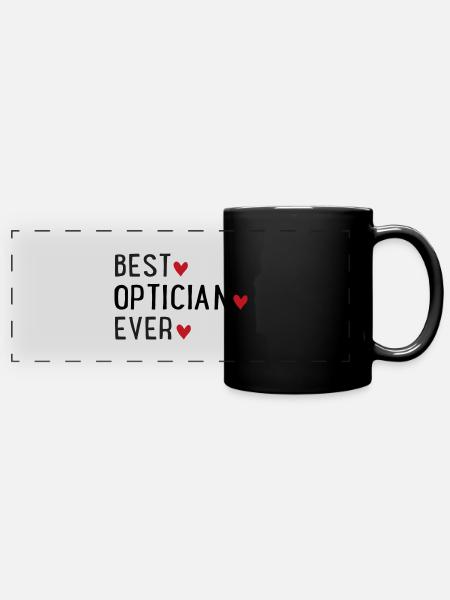 Optiker - Panorama-Tasse farbig - Schwarz