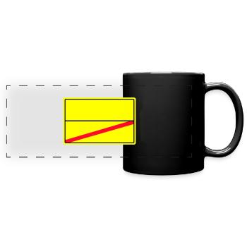 signe de nom de lieu - Mug panoramique uni - noir - Devant