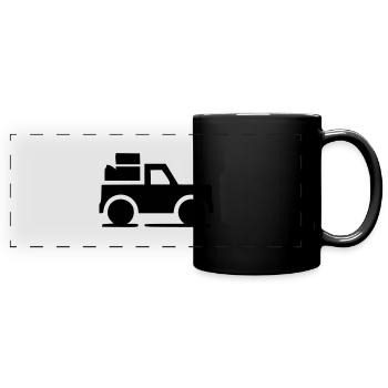 Camion Pickup SUV Icône Minimal Icône Vecteur - Mug panoramique uni - noir - Devant