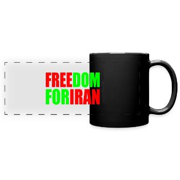 Freedom for iran - Panorama-Tasse farbig - Schwarz - Vorne