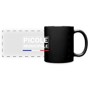 Picole Municipale - Mug panoramique uni - noir - Devant