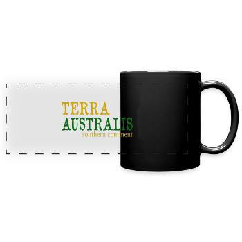 Terra Australis - southern continent - Panorama-Tasse farbig - Schwarz - Vorne