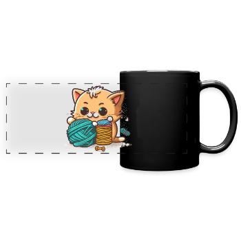 Fuzzy-Spaß - Panorama-Tasse farbig - Schwarz - Vorne