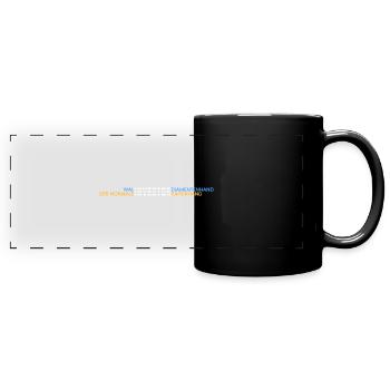Wal Investor=Diamentenhand - Panorama-Tasse farbig - Schwarz - Vorne