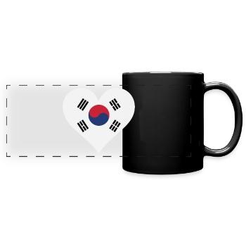 Je aime la Corée du Sud - Mug panoramique uni - noir - Devant