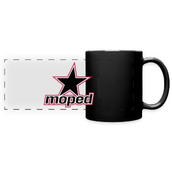 Moped Star (3c) - Full Colour Panoramic Mug - black - Front