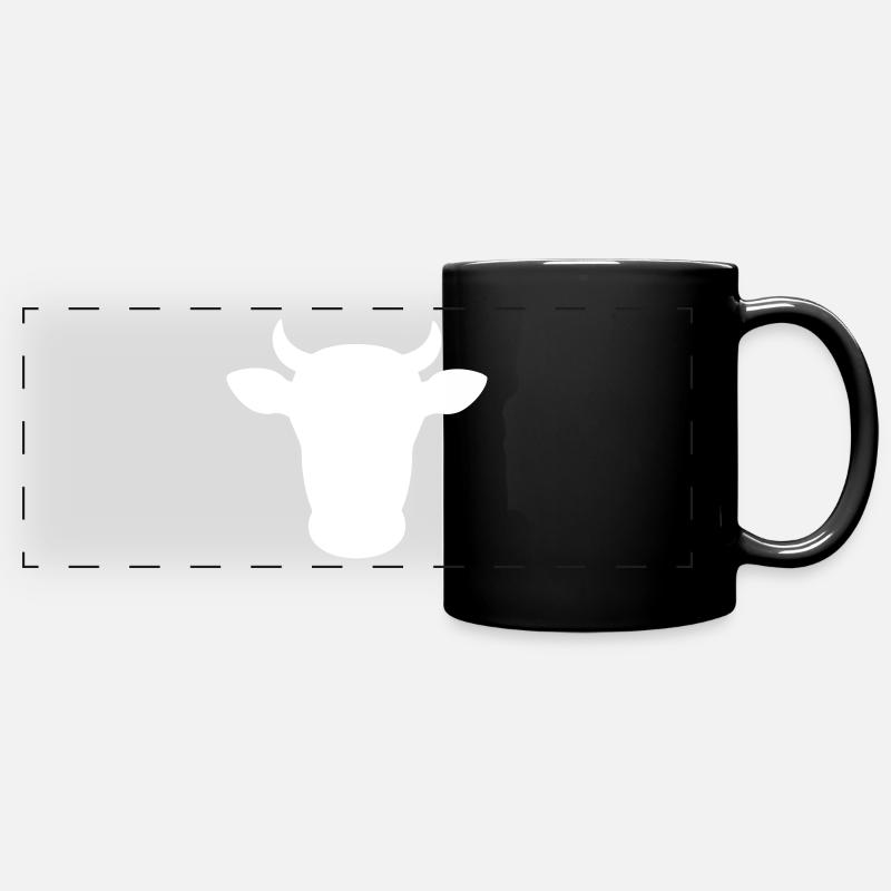 cow head beef - Full Colour Panoramic Mug - black