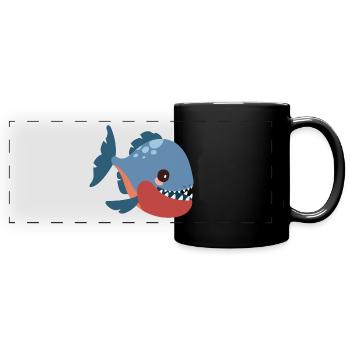 Piranha - Mug panoramique uni - noir - Devant