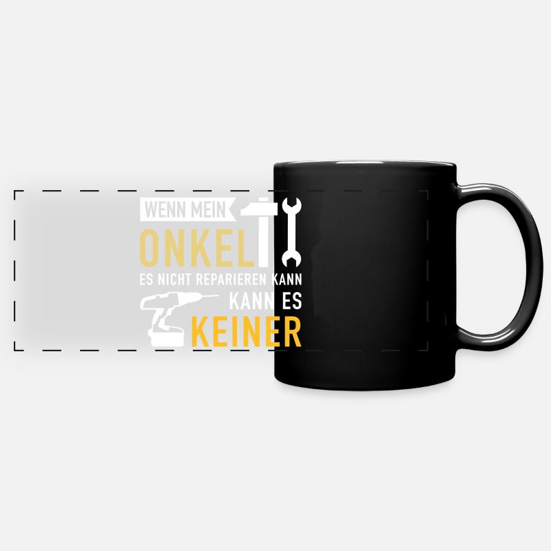 Onkel - Panorama-Tasse farbig - Schwarz